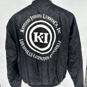 Kentucky Indiana Lumber Co Satin Jacket Auburn Sportswear Vintage Mens L
